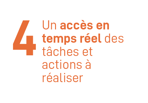 Un accès en temps réel des tâches et actions à réaliser